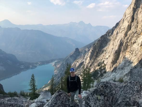 Backpacking in the mountains